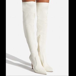 NIB Shoedazzle Lekisha Over The Knee Boots in Bone